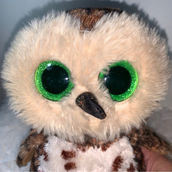 TY Beanie Baby TySilk Beanie Owl Sammy Plush 2010 10” - Picture 2 of 7